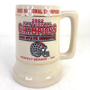 Ohio State Buckeyes 2002 National Champions 14-0 Perfect Season Beer Stein Mug